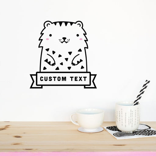 Name Sticker, Tofu the Tiger, wall decals by Made of Sundays