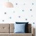 Navy Blue Mix Watercolour Polka Dot Wall Stickers, 6 cm, wall decals by Made of Sundays