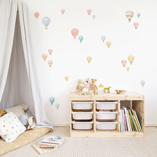 Night Sky Hot Air Balloons Wall Stickers - Wallpaper Stickers by Made of Sundays