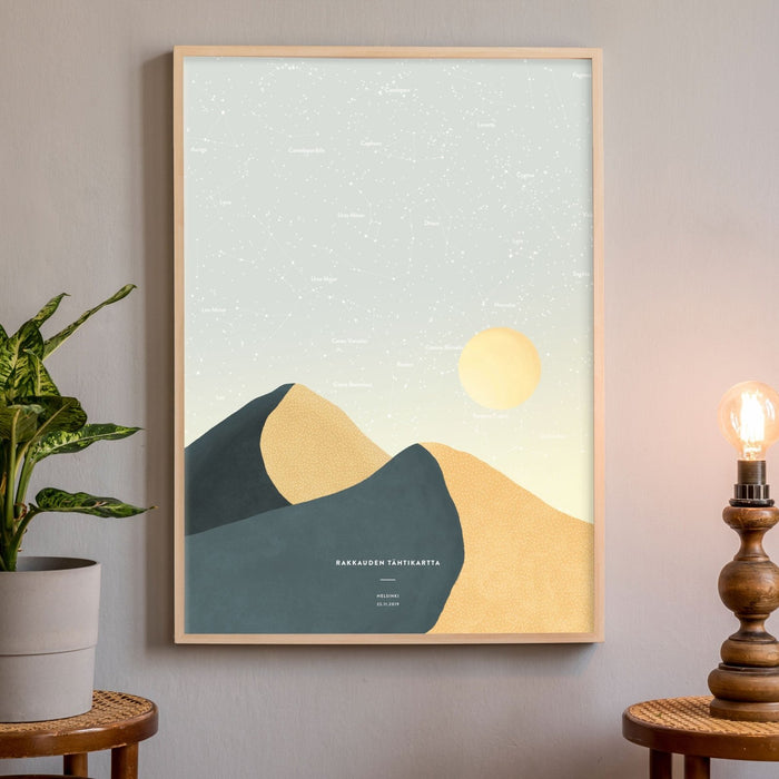 Night Sky Star Map, Petrol Desert, wall decals by Made of Sundays