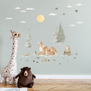 Nordic Forest Deer family Wall Stickers - Made of Sundays