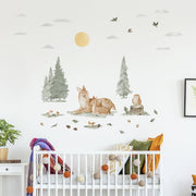 Nordic Forest Deer family Wall Stickers - Made of Sundays