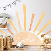 Personalised Big Yellow Rising Sun Wall Sticker - Made of Sundays