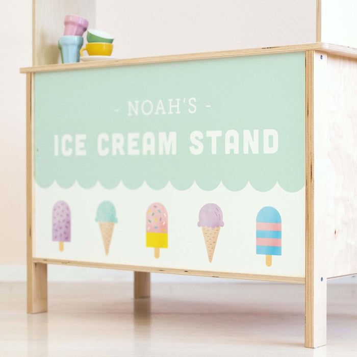 Decalcomanie personalizzate per stand di gelato per la cucina da gioco Ikea Duktig