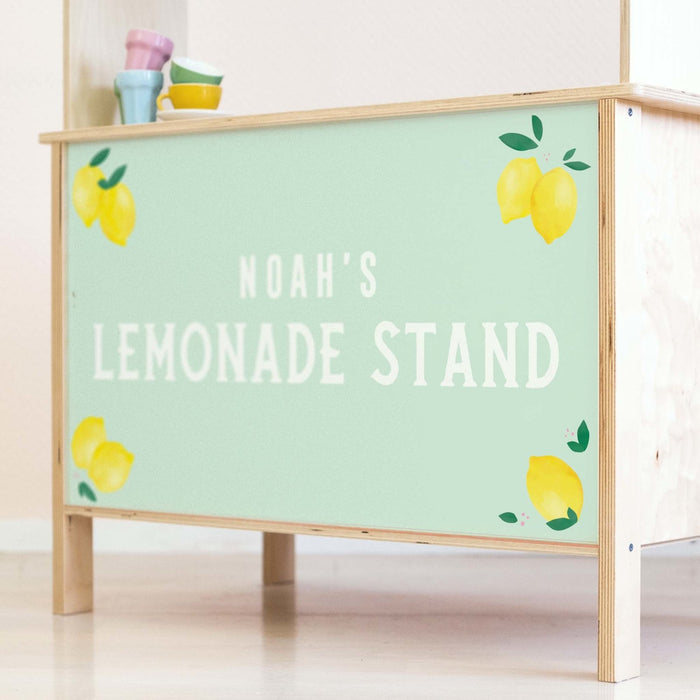 Personalisierte Limonadenständer-Aufkleber für die Ikea Duktig Spielküche