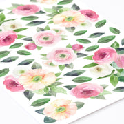 Pink Garden Watercolour Flowers Wall Stickers, wall decals by Made of Sundays