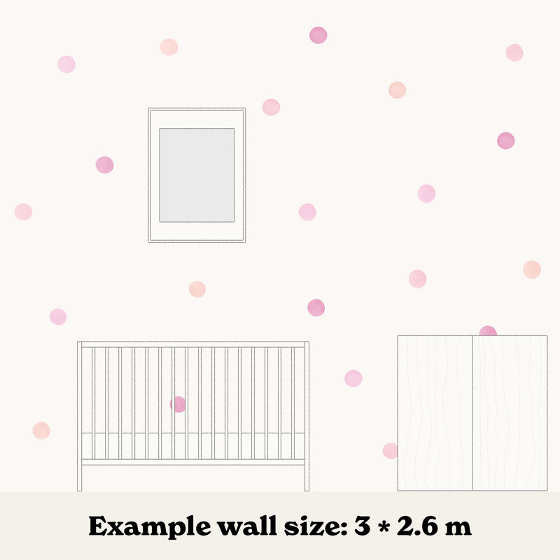 Pink Mix Polka Dot Wall Stickers - Made of Sundays
