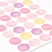 Pink Mix Watercolour Polka Dot Wall Stickers, 3.5 cm, wall decals by Made of Sundays