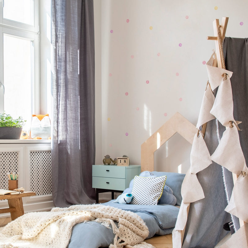 Pink Mix Watercolour Polka Dot Wall Stickers, 3.5 cm, wall decals by Made of Sundays