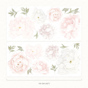 Pink Peony Floral Wall Stickers, wall decals by Made of Sundays