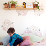 Pink Peony Floral Wall Stickers - Made of Sundays