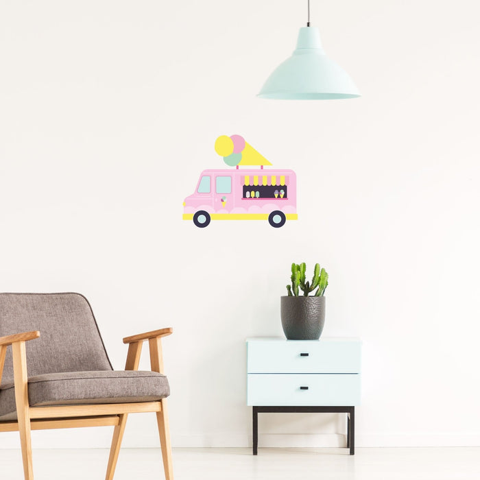4 Assorted Soft Serve Cone 6-Inch Menu Decals - For Ice Cream Trucks & Parlor Signs
