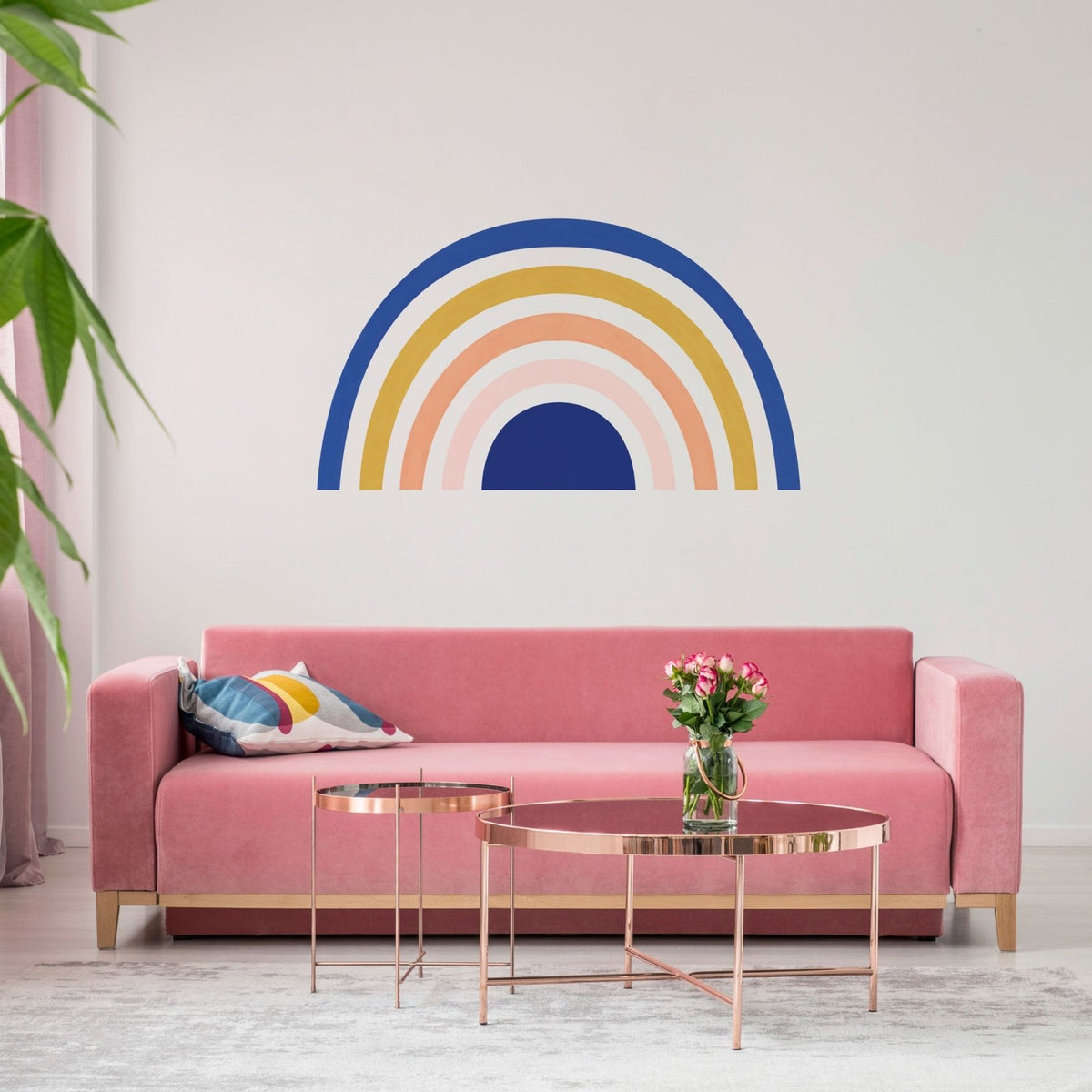Big Mural Rainbow Wall Sticker for fun home decor, plastic-free and ...