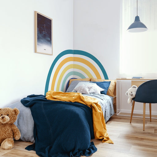 Rainbow Mural wall sticker, Blue, wall decals by Made of Sundays