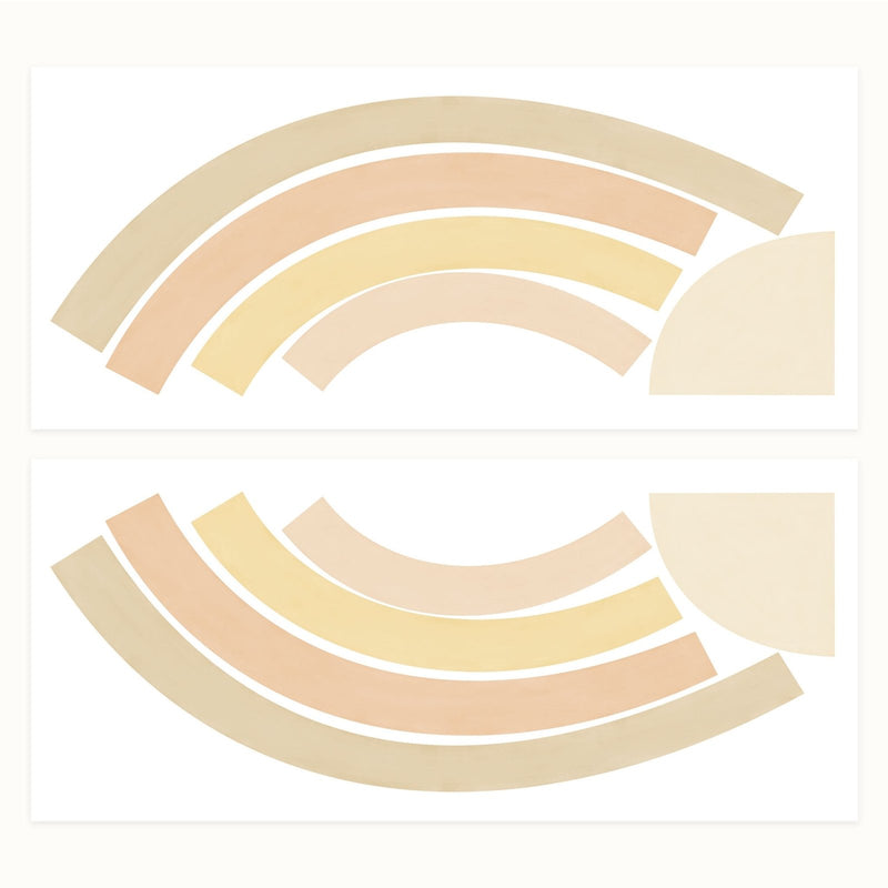 Rainbow Mural wall sticker, Boho, wall decals by Made of Sundays