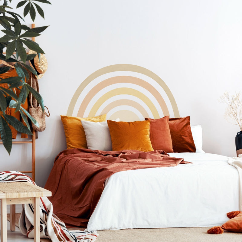 Rainbow Mural wall sticker, Boho, wall decals by Made of Sundays