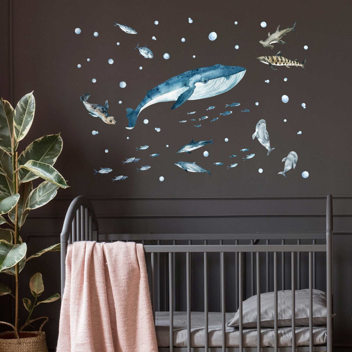 Sea Life Whale, Dolphins & Sharks Wall Stickers