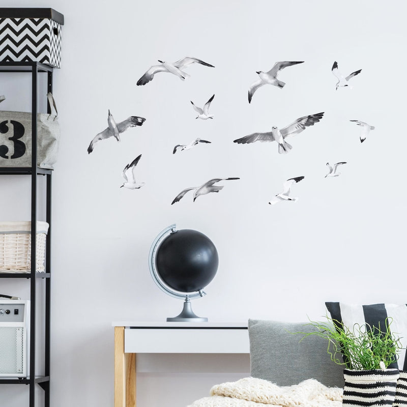 Seagulls & Clouds Wall Sticker Themepack, wall decals by Made of Sundays