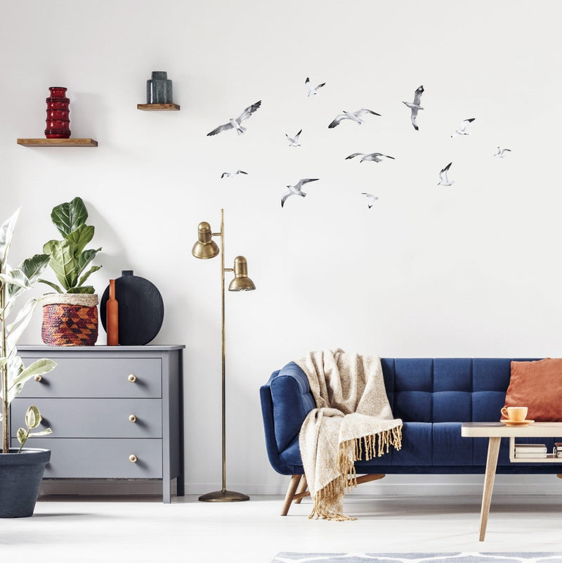 Seagulls Watercolour Wall Stickers, wall decals by Made of Sundays