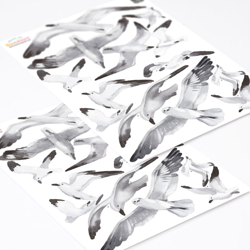 Seagulls Watercolour Wall Stickers - Wallpaper Stickers by Made of Sundays