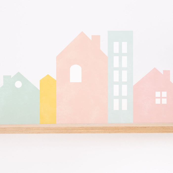 Small City Houses Wall Stickers