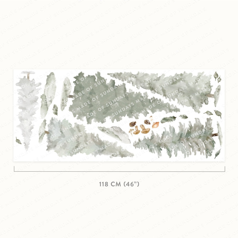 Small Nordic Forest Wall Decals