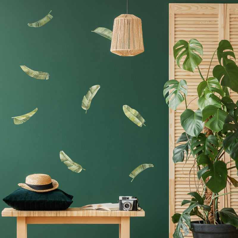 Small Watercolor Palm Leaves Wall Stickers, wall decals by Made of Sundays