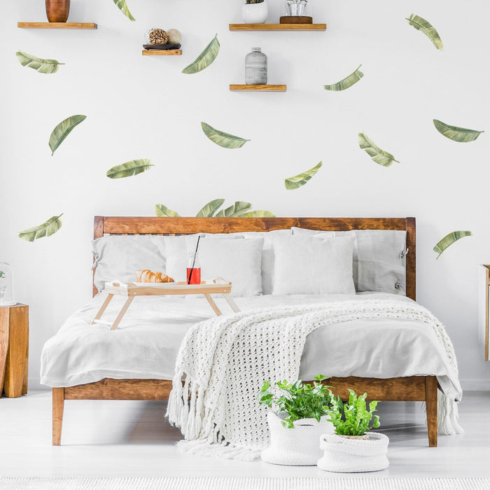 Small Watercolor Palm Leaves Wall Stickers, wall decals by Made of Sundays