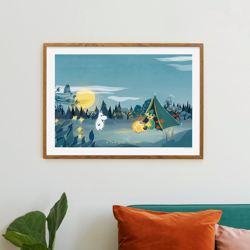 Snufkins Campfire Moomin Poster - Made of Sundays