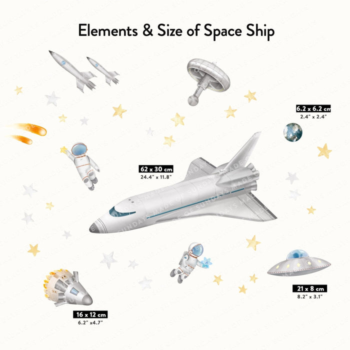 Space Rocket Adventure Wall Stickers