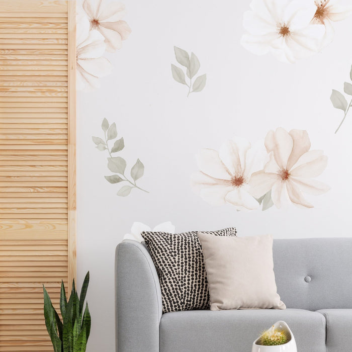 Spring Bloom Flowers and Leaves, Wall Stickers - Made of Sundays