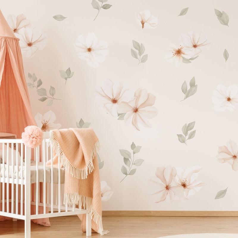 Spring Bloom Flowers and Leaves, Wall Stickers - Made of Sundays