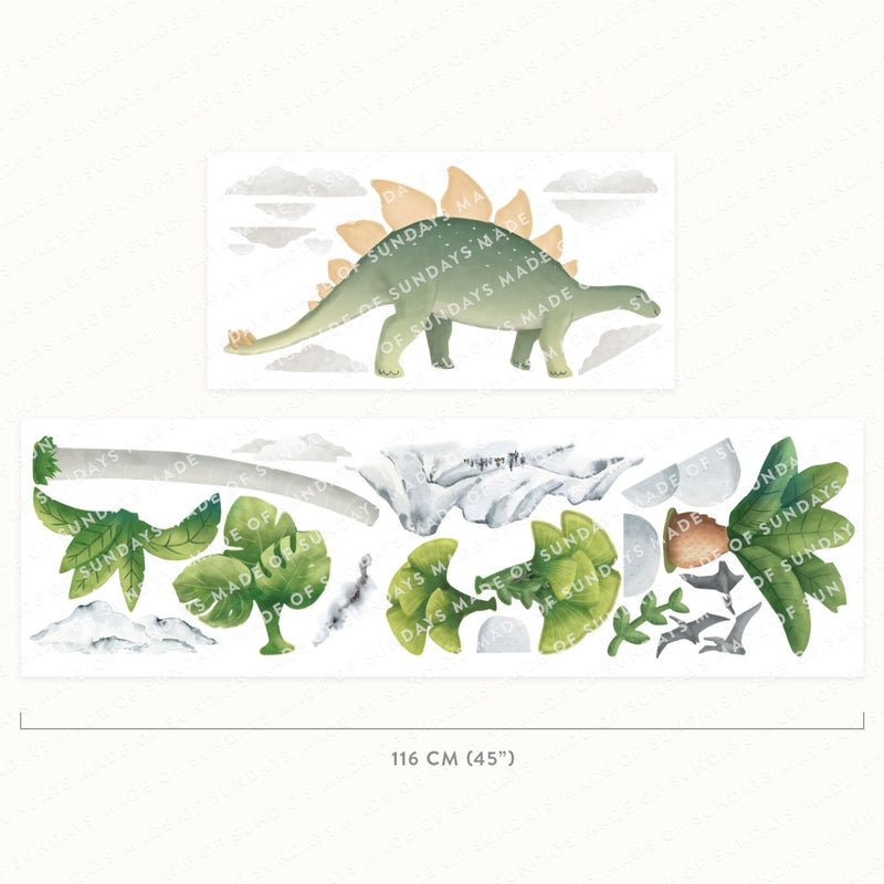 Stegosaurus Dinosaur Wall Sticker, wall decals by Made of Sundays