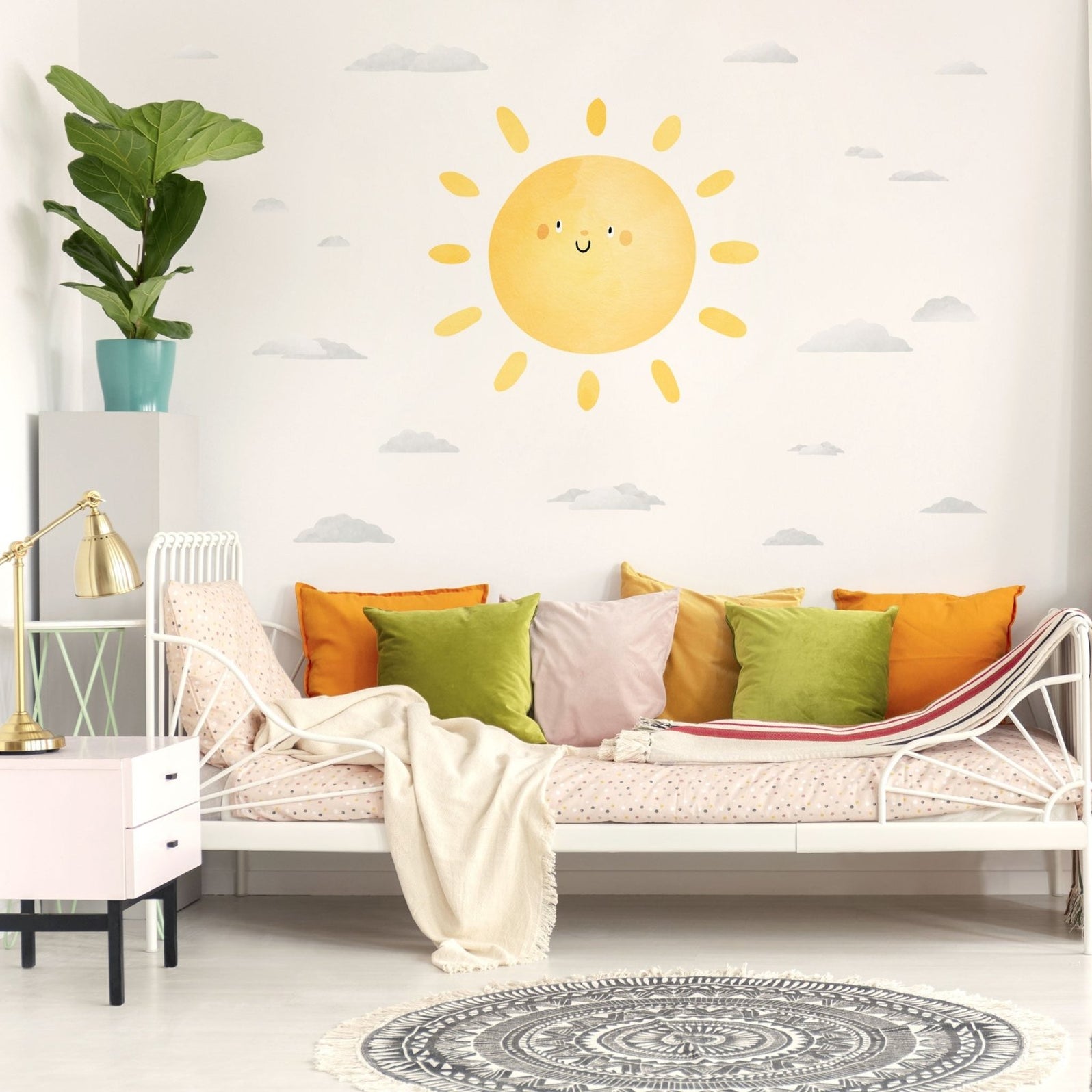 Happy sun wall sticker for kids' rooms and nurseries — Made of Sundays