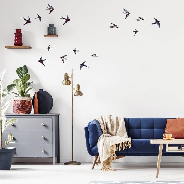 Swallows Watercolour Bird Wall Stickers, wall decals by Made of Sundays
