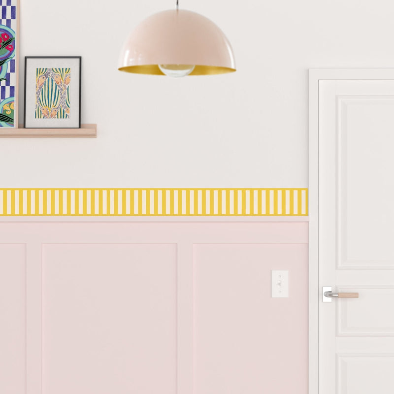 Terrace Stripe Wallpaper Border - Peel & Stick Wallpapers by Made of Sundays