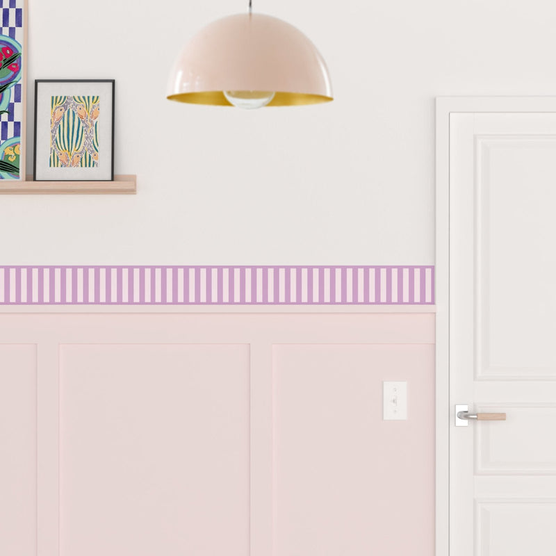 Terrace Stripe Wallpaper Border - Peel & Stick Wallpapers by Made of Sundays