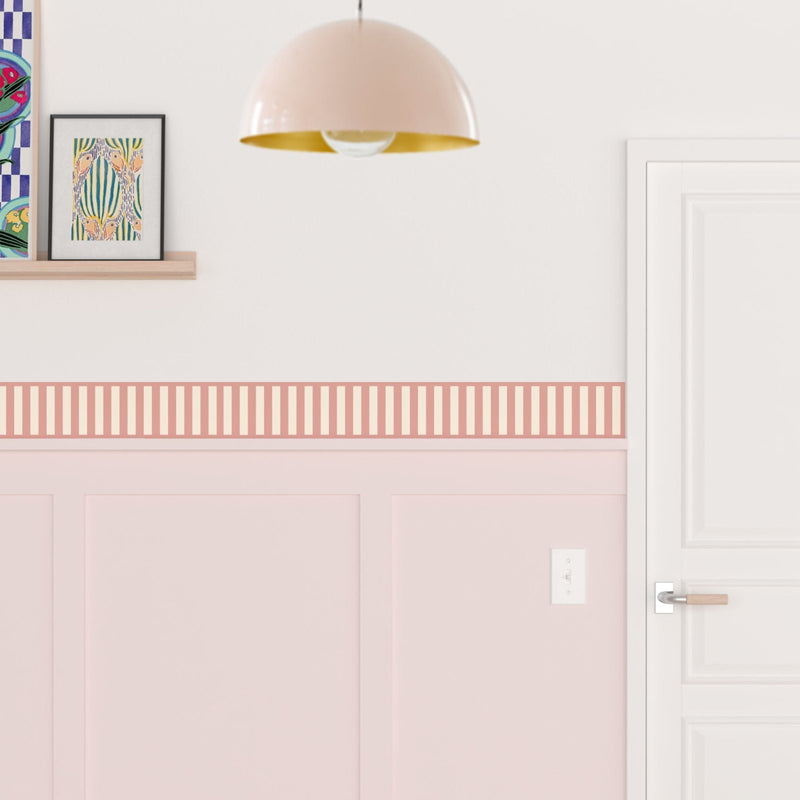 Terrace Stripe Wallpaper Border - Peel & Stick Wallpapers by Made of Sundays