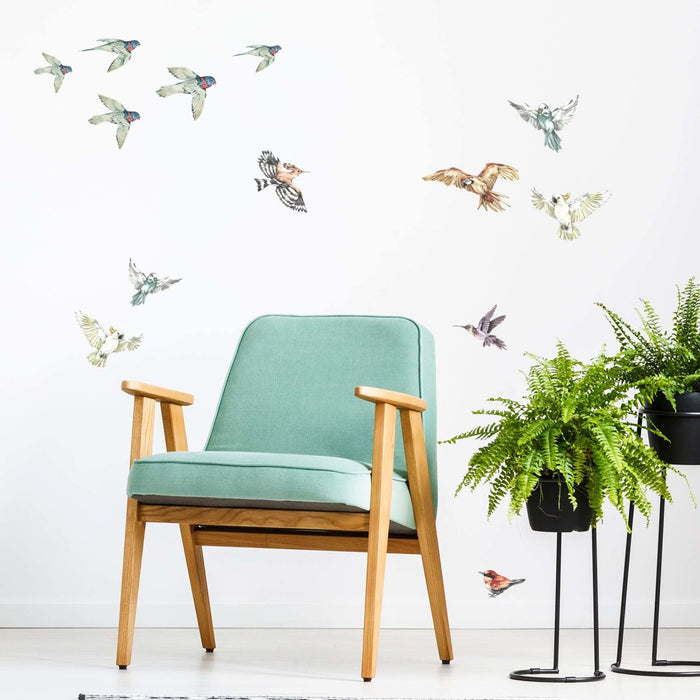 Tropical Birds Wall Decals, plastic-free and easy to use kids room ...