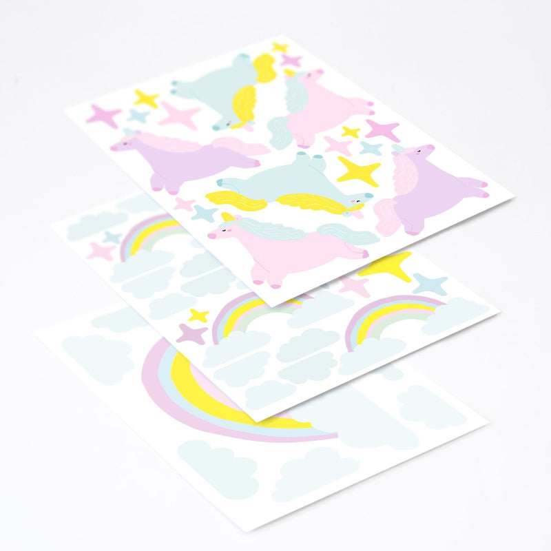 Unicorns & Rainbows Wall Stickers Theme Pack, wall decals by Made of Sundays