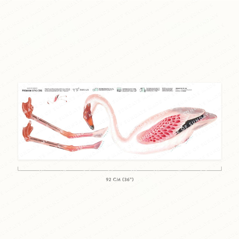 Vintage Flamingo Wall Sticker, wall decals by Made of Sundays