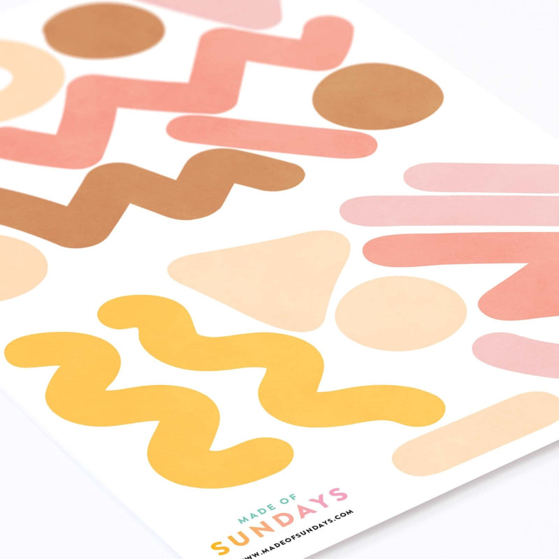 Warm Memphis Wall Stickers