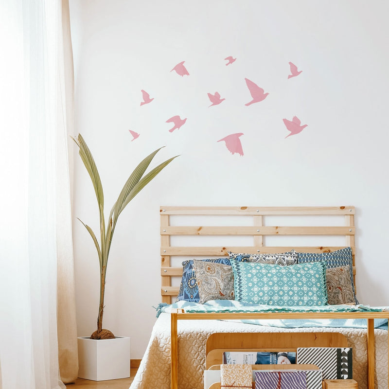 Autocollants Muraux Oiseaux Aquarelle