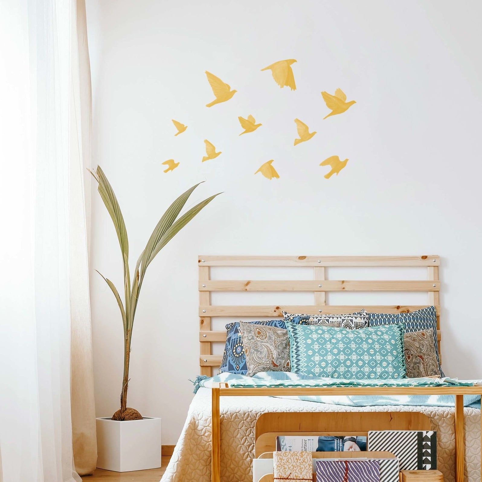 Beautiful Watercolor Bird wall decals for kids rooms and living spaces