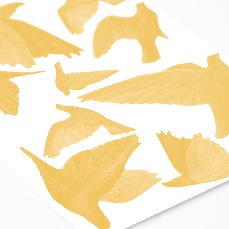 Autocollants Muraux Oiseaux Aquarelle