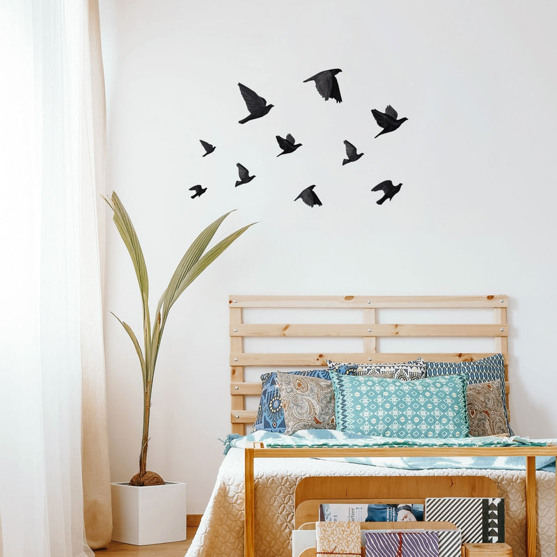 Autocollants Muraux Oiseaux Aquarelle