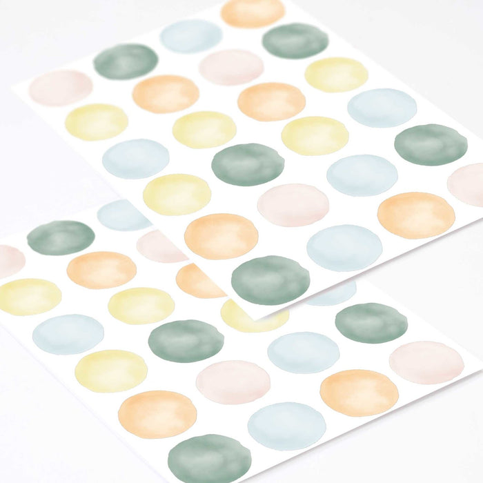 Watercolour Polka Dots Wall Stickers, 6 cm