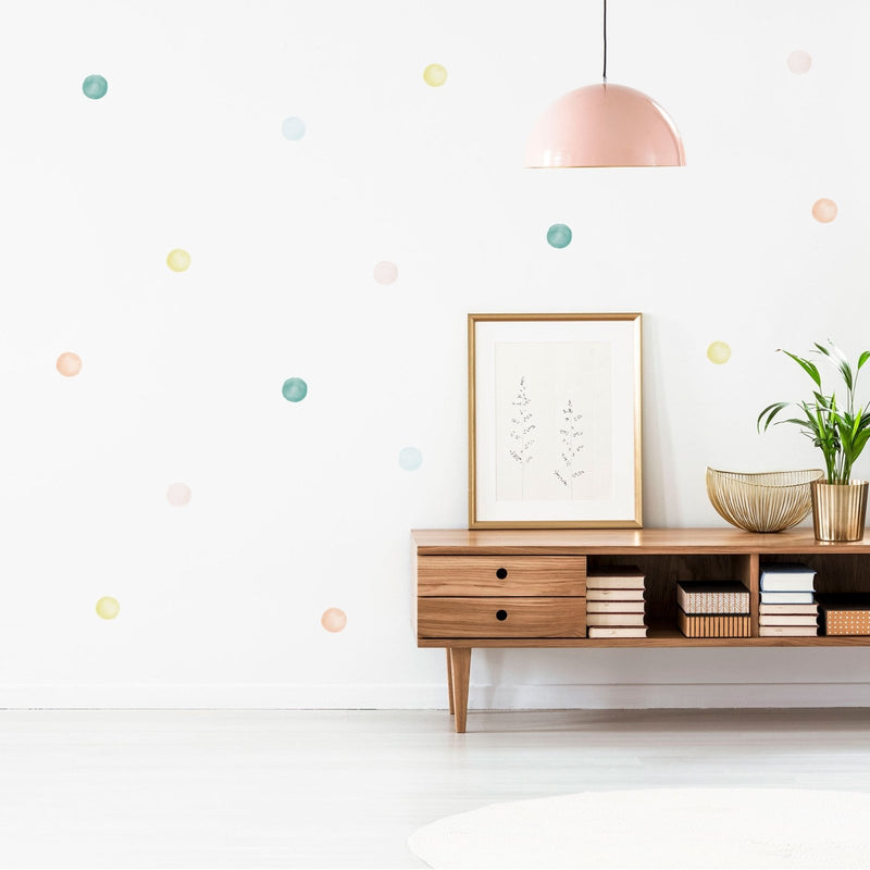 Watercolour Polka Dots Wall Stickers, 6 cm, wall decals by Made of Sundays