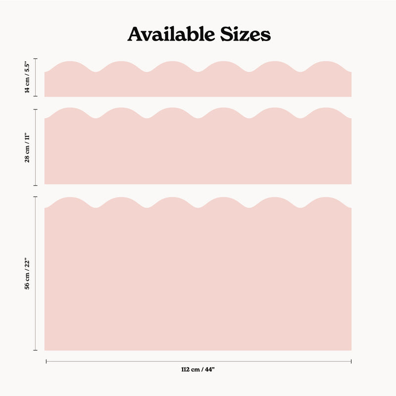 Wave Wallpaper Border - Peel & Stick Wallpapers by Made of Sundays