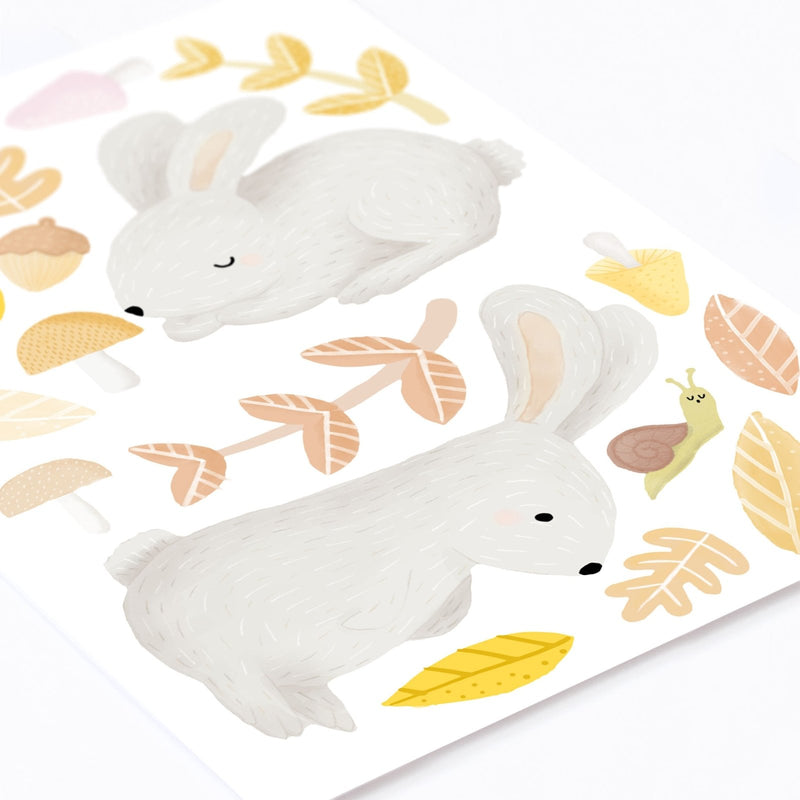 Woodland Bunnies, Wall Stickers, wall decals by Made of Sundays